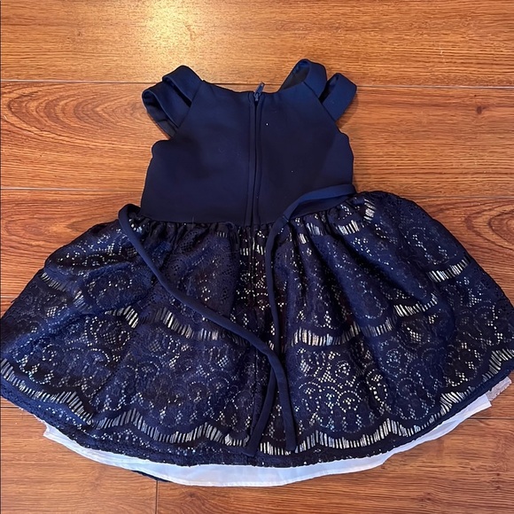 Elegant Navy Blue Kids Dress - Picture 4 of 5